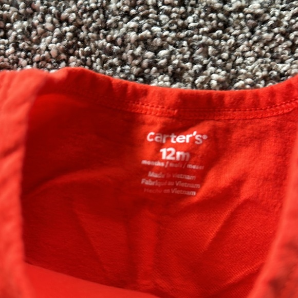 Carters Brand Red " Little Sister" Onesie Size 12 Months Great Condition - Picture 4 of 5